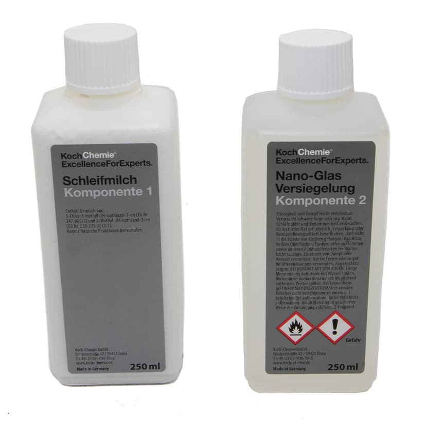 Koch Chemie Nano Glass Sealing Set, 2x 250 ml + Koch Chemie 1K-Nano Nano Varnish Seal, Set of 3 - 2