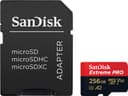 SANDISK Extreme PRO micro SD card 256GB + SD adapter (For Smartphones, Action Cams, Drones, Speeds up to 200 MB/s, A2 App Performance + RescuePro Deluxe UHS-I, Class 10, U3) - 3