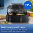 Philips Airfryer Series 5000 - Air Fryer with Double Basket and Steam Cooking, 9L, RapidAir, 19 Cooking Modes, Up to 90% Less Fat, AirSteam, Steam Cleaning, HomeID (NA550/00) - 7