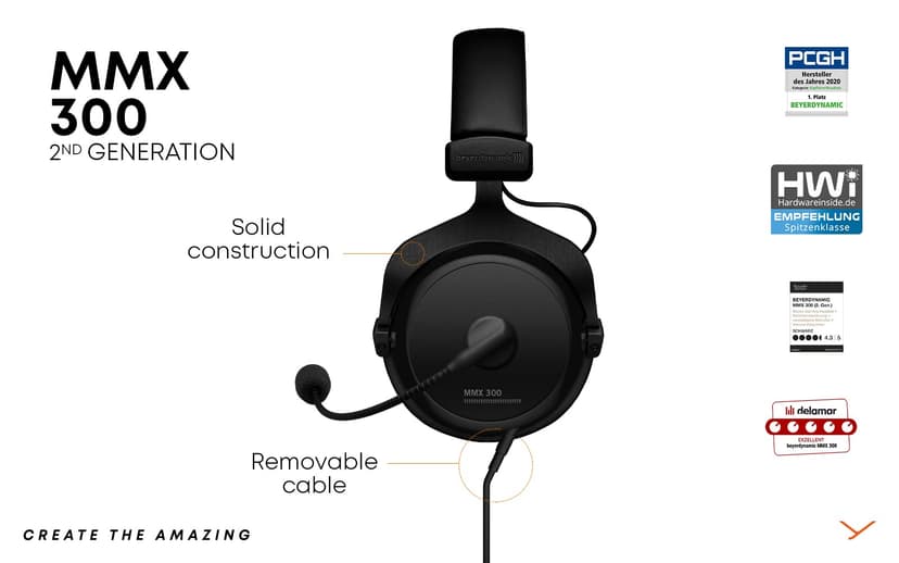 beyerdynamic MMX 300 premium over-ear gaming headset (2nd Generation) with microphone and suitable for PS4, XBOX One, PC & Notebook - 2