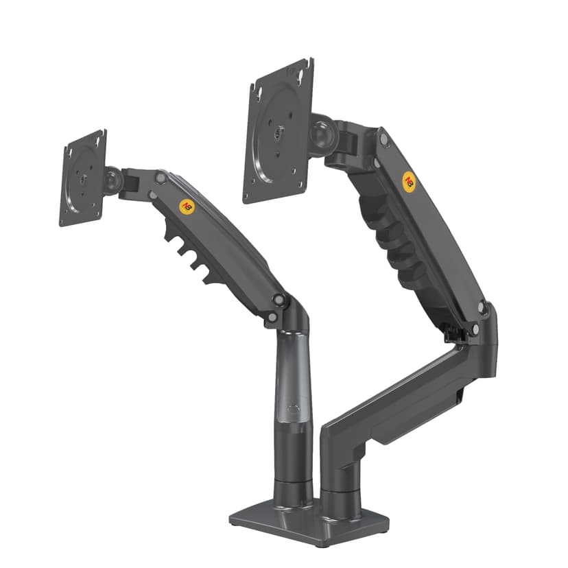 Desktop support for 2 LCD LED PC screens 17 "- 27" adjustment in Several Axes, Swivel, gas spring up to 2x9 kg - 1