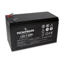 Tecnoware Power Systems - 12V Charge 7.2 Ah Lead-Acid Sealed Battery, for UPS, Video Surveillance and Alarm Systems, 2.5 Inch Faston Connection, Long Lasting, No Maintenance, Bianco, Size 7.2 Ah - 1