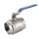 304 Stainless Steel Ball Valve 2 Inch Two Piece Female Thread Ball Valve Full Bore Lever Handle DN50 1000 WOG Suitable for Water, Oil and Non-flammable Gas - 1