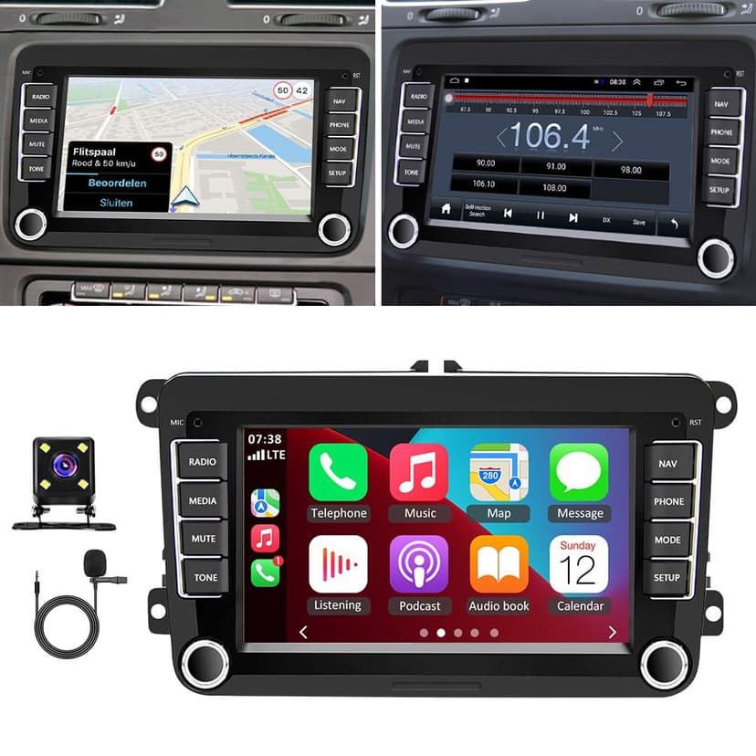2+32G Android 13 Autoradio pour Skoda Fabia 2007-2014 avec sans Fil CarPlay Android Auto, 7 Pouces Radio Stéréo avec Navigation GPS Bluetooth Wi-FI FM RDS Caméra de recul Incluse - 2