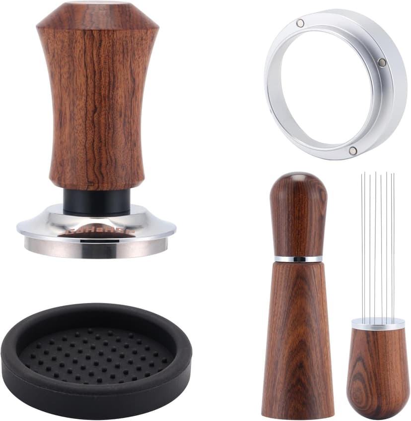 58mm Espresso Accessories Kit,Spring Loaded Calibrated Espresso Tamper,Wdt Tool Espresso and Dosing Funnel Set,Coffee Tamper Espresso Machine Accessories For 58 mm Portafilter Barista Tools - 1