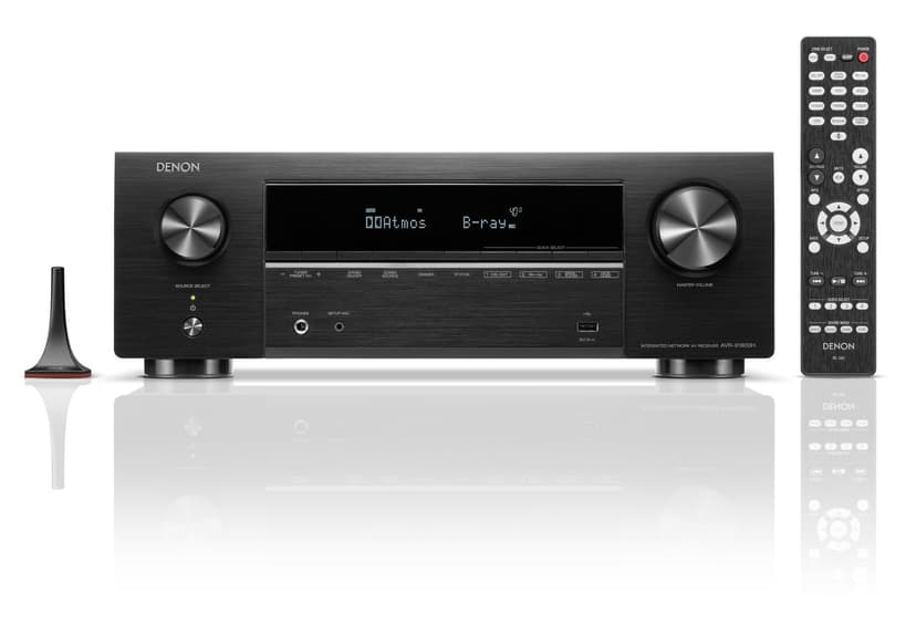 Denon AVR-X1800H Amplificateur AV Home Cinéma 7.2 Canaux, 175W, HDMI 8K, HEOS Multiroom, Dolby Atmos, DTS:X, Bluetooth, AirPlay 2 - Noir - 3