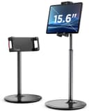 SAIJI Support de Tablette Réglable, Support de Téléphone avec Grande Base Stable, Angle et Hauteur Réglable Compatible avec 4,7-12,9" Iphone iPad Pro Air Mini (Argent) - 8