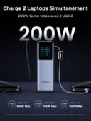 UGREEN Nexode Laptop Power Bank 25000mAh 200W Fast Charging Portable Charger Built-in Retractable Cable & Smart Display 4-Way Output Battery Pack Compatible with Dell, HP, iPad, iPhone 17/16 - 3