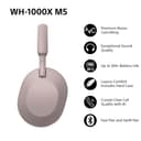 Sony WH-1000XM5 Hard Case Premium Noise Cancelling Wireless Over-Ear Headphones, Bluetooth, Clear Call Quality, Hi-Res Audio, Up to 30hr Battery Life, Includes Hard Case, iOS & Android - Smoky Pink - 2