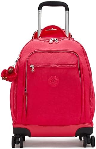 Kipling NEW ZEA Grand sac à dos à roulettes, True Pink (Rose)