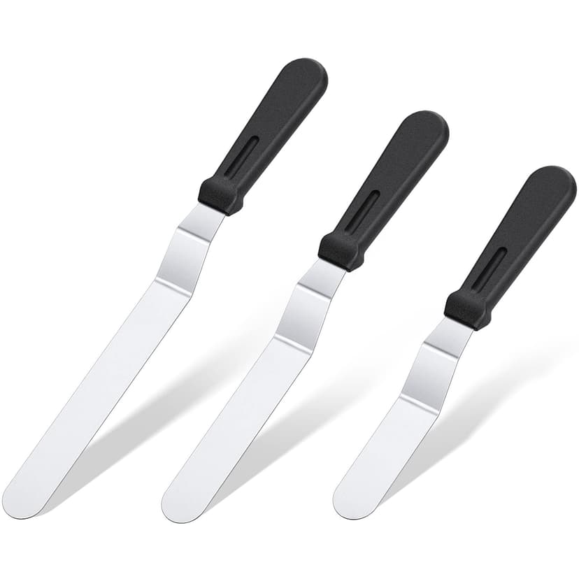 U-Taste Icing Spatula Set of 3: 18/0 Stainless Steel Cake… - 1