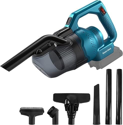 Cordless Handheld Vacuum Cleaner Compatible with Makita Battery 18V 16KPa, 4-in-1 Multi-Function Vacuum Cleaner, Floor Nozzle, 0.7L Dust Container, for Home and Car, Pet Hair (No