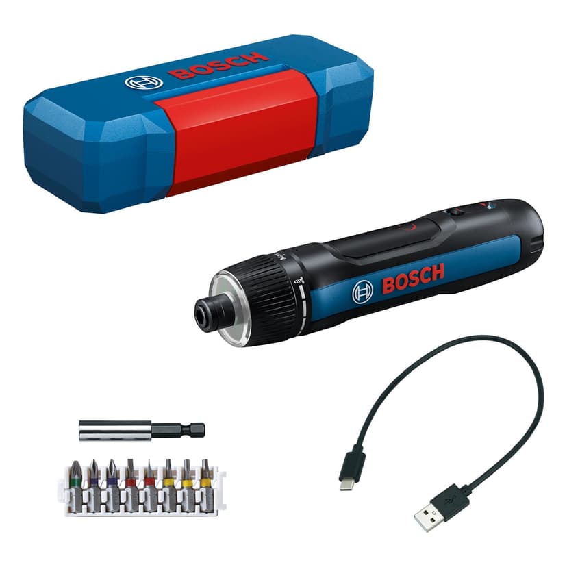 Bosch Professional Screwdriver Bosch GO 3 (incl. 8pcs bit Set, bit Holder, USB-C Cable, Mini Case) - 1