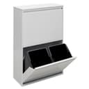 ARREGUI Basic CR601-B2 Poubelle de Recyclage Cuisine 4 Bacs | 23+11+17+17 L (68 L) | Poubelle de Tri Sélectif 4 Rangements | Meuble Poubelle en Acier 4 Seaux | avec Seau de 23L pour Emballages | blanc - 8