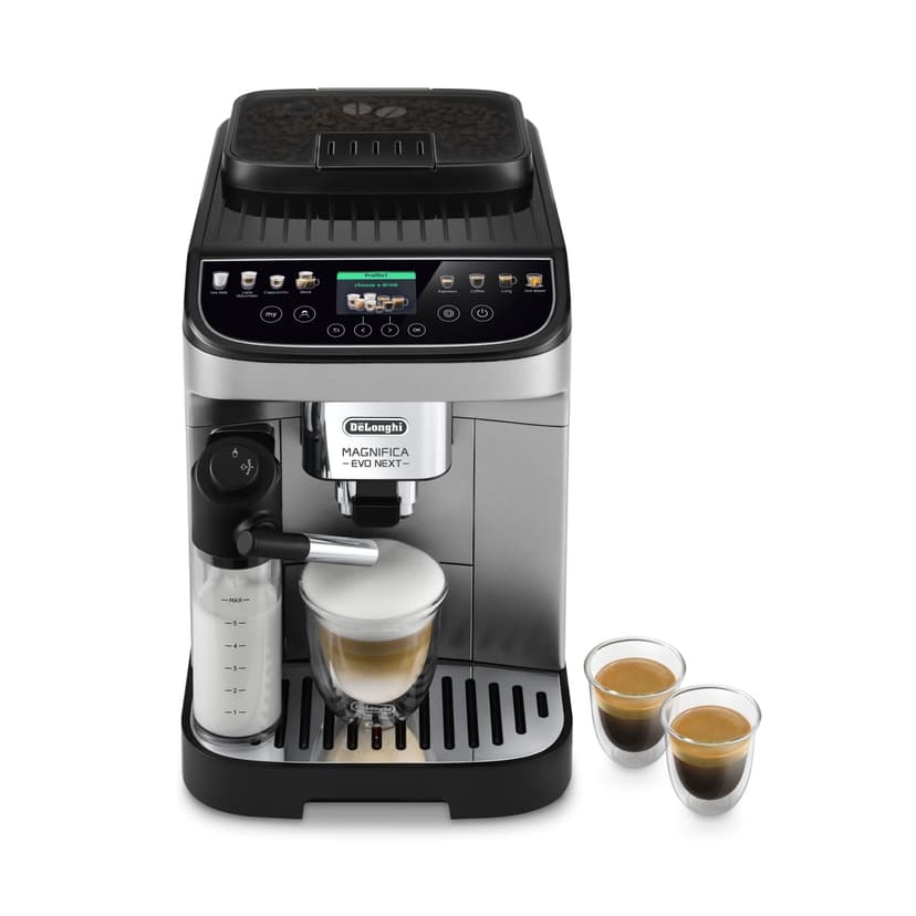 De'Longhi Magnifica Evo Next ECAM312.80.SB, Automatic Coffee Machine With Automatic Milk Frother, Bean for Cup- Coffee and Cappuccino Machine with Intuitive Touch Screen, Silver/Black - 1