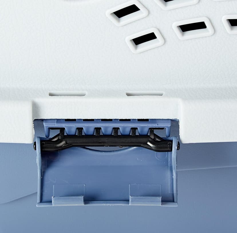 Amazon Basics Hard-Sided Cat Carrier, Two-Door Top-Load Pet Dog/Cat Travel Box Carrier, Blue, 58 L x 38 W x 33 H cm - 7