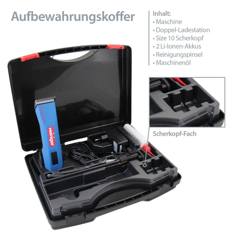 Tondeuse HEINIGER Saphir Bleue sans Fil - 2