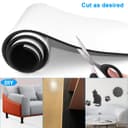 Self Adhesive Foam Roll, 300mm(W) x 1.5mm(T) x 3m(L) Foam Sheets, DIY Multifunction Neoprene Rubber Sheets Pads for Furniture Protection, Non-Slip, Sound Insulation, Shock Absorption (Black) - 5