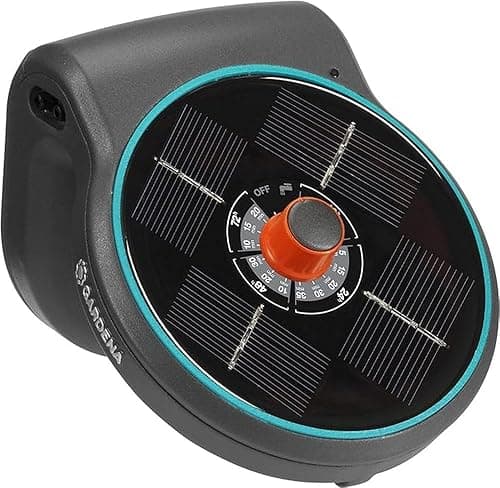 Ensemble d’arrosage solaire Gardena AquaBloom : Système d’arrosage fonctionnant à l’énergie solaire pour plantes de balcon et en pot, jusqu’à 4 m de hauteur, quelle que soit la saison (13300-20)