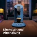 PHILIPS Senseo Original Plus CSA210/00 Coffee Pod Machine (Coffee Strength Choice, Coffee Boost Technology, Recycled Plastic), Blue Pavone - 3
