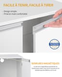 Hzuaneri Cat Litter Box Enclosure for 2 Cats, Hidden Litter Box Furniture Cabinet, Double Layer Indoor Cat House, Can be Used as TV Cabinet, 140 x 48.3 x 48 cm, White CB65603X - 5