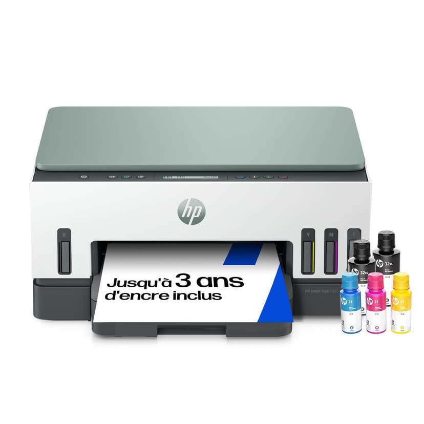 HP Smart Tank 7007 All in One Printer | Perfect for Home | Colour | Wireless | Print, Scan, Copy | Includes up to 3 Years of Ink | Refillable | 2-Sided Printing | Easy Setup | Reliable Wi-Fi - 3