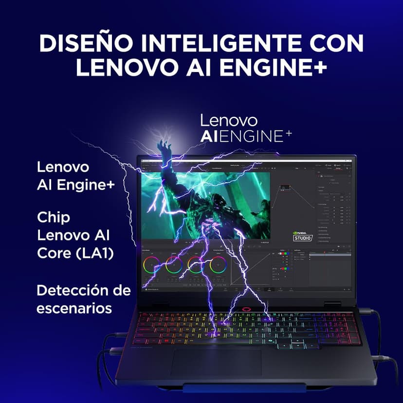 Lenovo Legion 5 Gen 10 Ordinateur Portable Gaming IA 15.1" WQXGA OLED (Intel Core i7-13650HX, NVIDIA GeForce RTX 5070, RAM 32 Go, SSD 1 to, Wi-FI 7, sans système d'exploitation), Clavier RVB Espagnol - 2