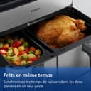 Philips Airfryer Série 5000 - Air Fryer double panier avec cuisson vapeur, 9L, RapidAir, 19 modes de cuisson, jusqu'à 90% de matières grasses en moins, AirSteam, nettoyage vapeur, HomeID (NA555/00) - 7