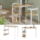 Vicco Table de Cuisine Freetown, Chêne doré/Blanc, 110x50cm avec étagères Ouvertes, Convient comme Table à Manger ou de Travail pour Petites Cuisines - 2
