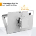 Beelta Wall Mount Tablet Holder for 10.9-Inch iPad 10th and Pro 11 Inch 1 2 3 4, Air 4 5, with Anti Theft Security Lock & Key, Heavy-Duty Metal, White - 4