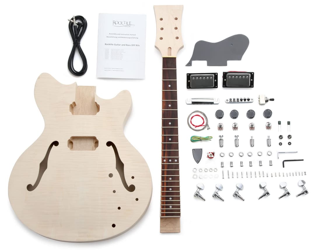Kit DIY Guitare Électrique Semi-Hollow Rocktile HB-Style …