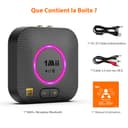 1Mii B06S+ LDAC Recepteur Bluetooth 5.3 pour la Musique Haute Résolution Stéréo à Domicile, Adaptateur Audio sans Fil Hi-FI avec aptX HD/Faible Latence, Recepteur de Contrôle du Volume Longue Portée - 7
