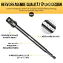6 Piece Impact Socket Adapter Set, 3" & 6" Hex Extension, 1/4", 3/8", 1/2" Drive, for Power Drill and High Torque Impact Wrench - 4