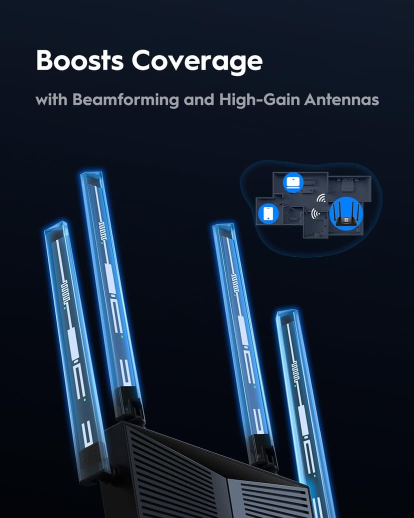 Cudy BE3600 Dual-Band Wi-Fi 7 Router, Lightning-Fast Speeds, 3600Mbps, 2.5G Multi-Gig Connectivity, Far-Reaching Coverage, Smooth and Stable, WR3600H - 6