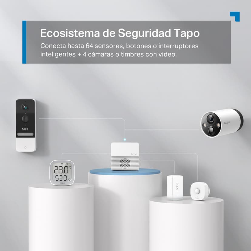 TP-Link Tapo H200 Smart IoT Hub, up to 64 switches & sensors or buttons + 4 battery cameras or doorbells, not compatible with Tapo camera models with power cable, Kasa thermostat KE100 - 4