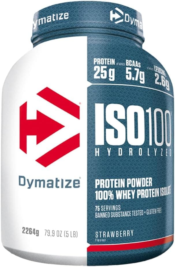 Dymatize ISO 100 Hydrolyzed Strawberry 2264g - Whey Protein Hydrolysat + Isolat Powder - 1