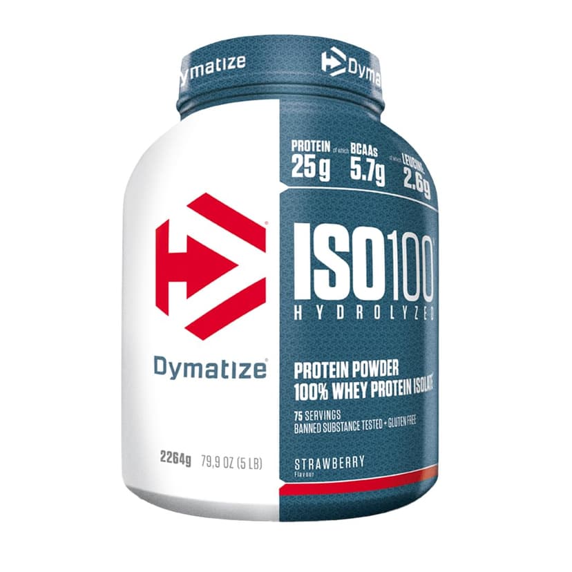 Dymatize ISO 100 Hydrolyzed Strawberry 2264g - Hydrolysat… - 1