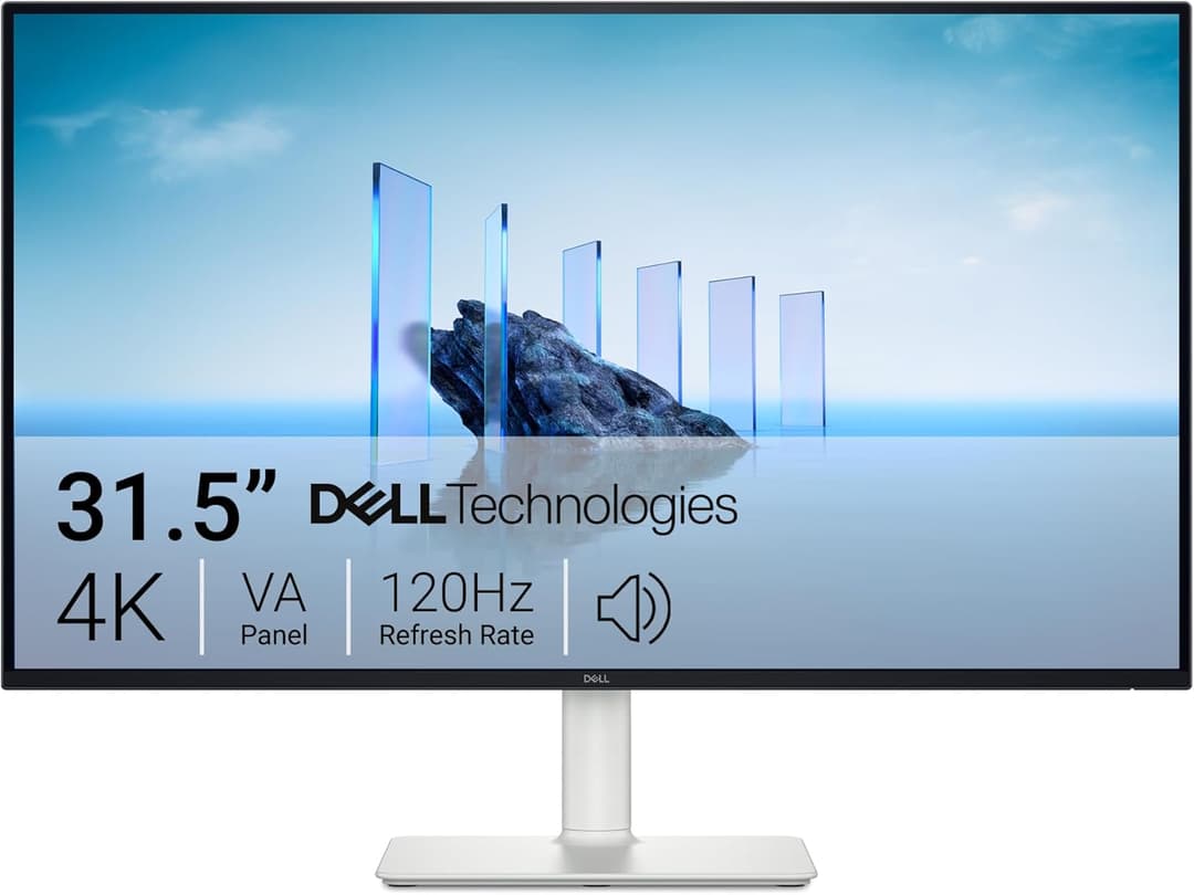 Dell 32 Plus Monitor - S3225QS, 4K UHD (3840x2160), 120Hz, VA, 4ms, AMD FreeSync Premium, 95% DCI-P3, HDR10, Regolabile in Altezza, Altoparlanti integrati, DisplayPort, 2 HDMI, 3 Anni di Garanzia