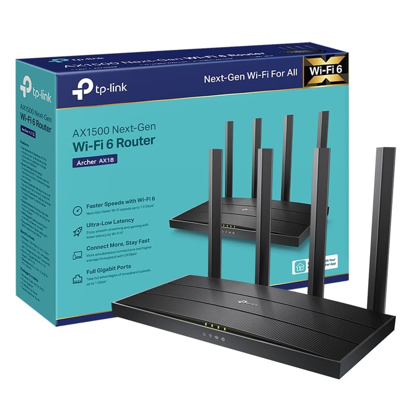 TP-Link Archer AX18 WiFi Router 6 Router 1500Mbps Dual-Ba… - 1