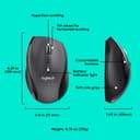 Logitech M705 Marathon Wireless Mouse, 2.4 GHz with USB Unifying Mini-Receiver, 1000 DPI Laser Grade Tracking, 7-Buttons, Extra Thumb Buttons, 3-Year Battery Life, PC / Mac / Laptop - Black - 7