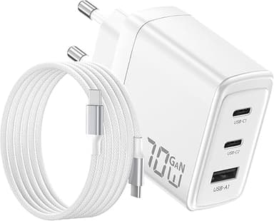 Chargeur USB C 70W pour Macbook, Charge Ultra-Rapide 3 Po…
