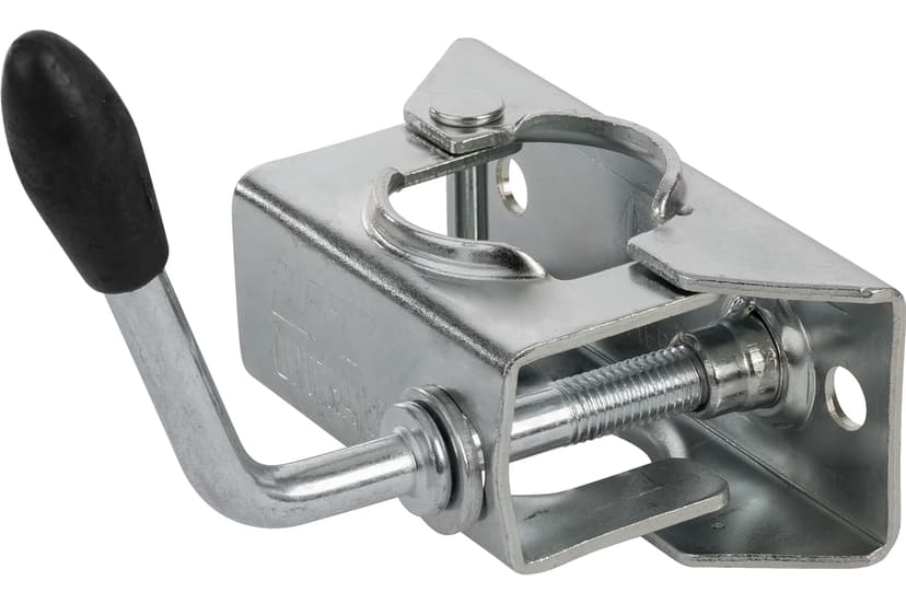 UNITRAILER ruotino di appoggio con morsetto 150 kg tubo 48 mm 505 730 mm ruota 200 x 50 mm per sosta e manovre, fissaggio stabile al timone del rimorchio per rimorchi e carrelli - 8