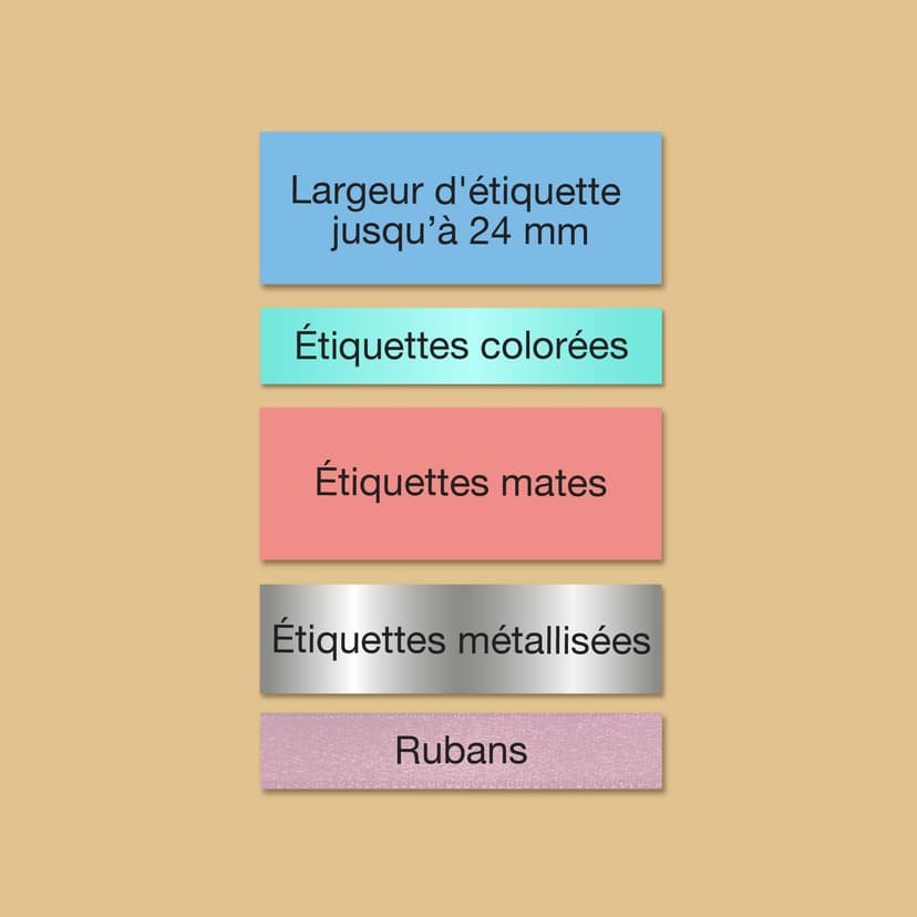 EPSON LabelWorks LW-C610 | Imprimante d'étiquettes portable - Bluetooth, application iOS et Android, alimentation batterie ou secteur, impression jusqu'à 24 mm, 50 rubans, massicot économique - 3