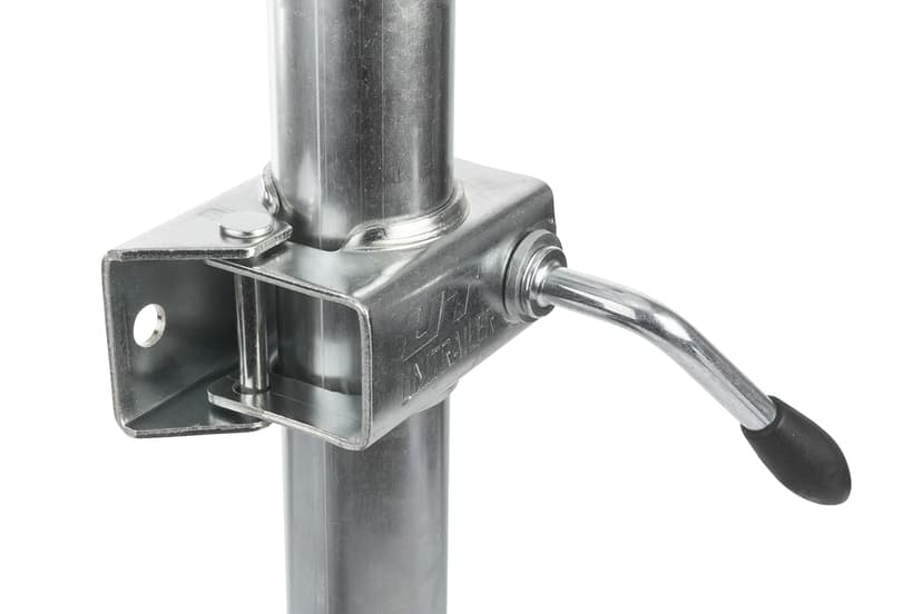 UNITRAILER ruotino di appoggio con morsetto 150 kg tubo 48 mm 505 730 mm ruota 200 x 50 mm per sosta e manovre, fissaggio stabile al timone del rimorchio per rimorchi e carrelli - 4