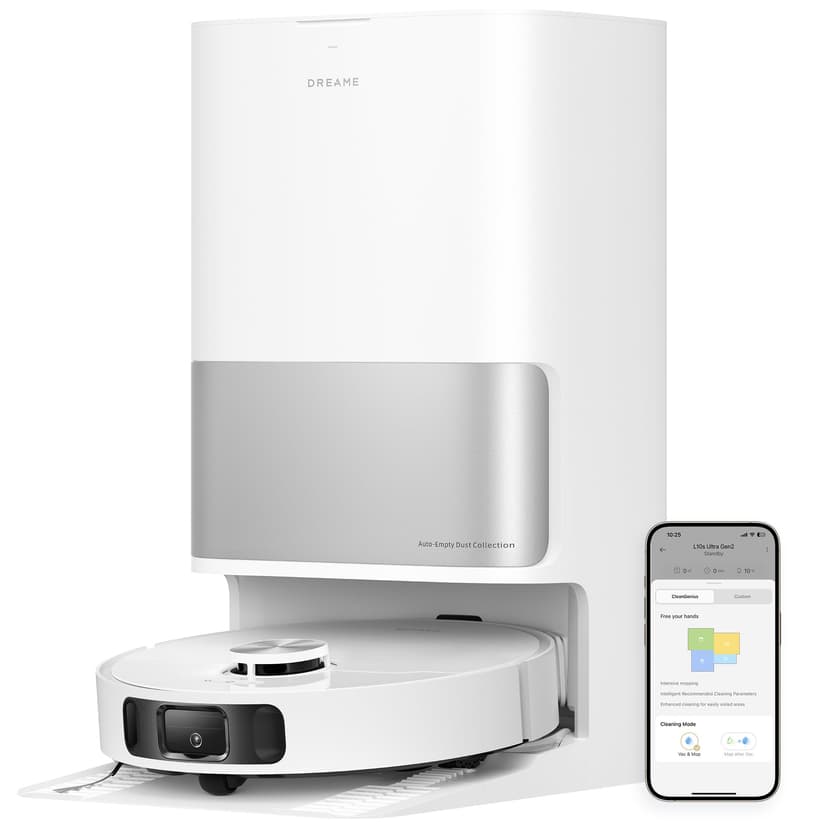 dreame L10s Ultra Gen 2 Robot Vacuum with Mop, 10000Pa, LiDAR Obstacle Avoidance & MopExtend Technology, Auto Washing&Drying, Self-Emptying&Refilling, 10.5mm Mop Lifting - 1