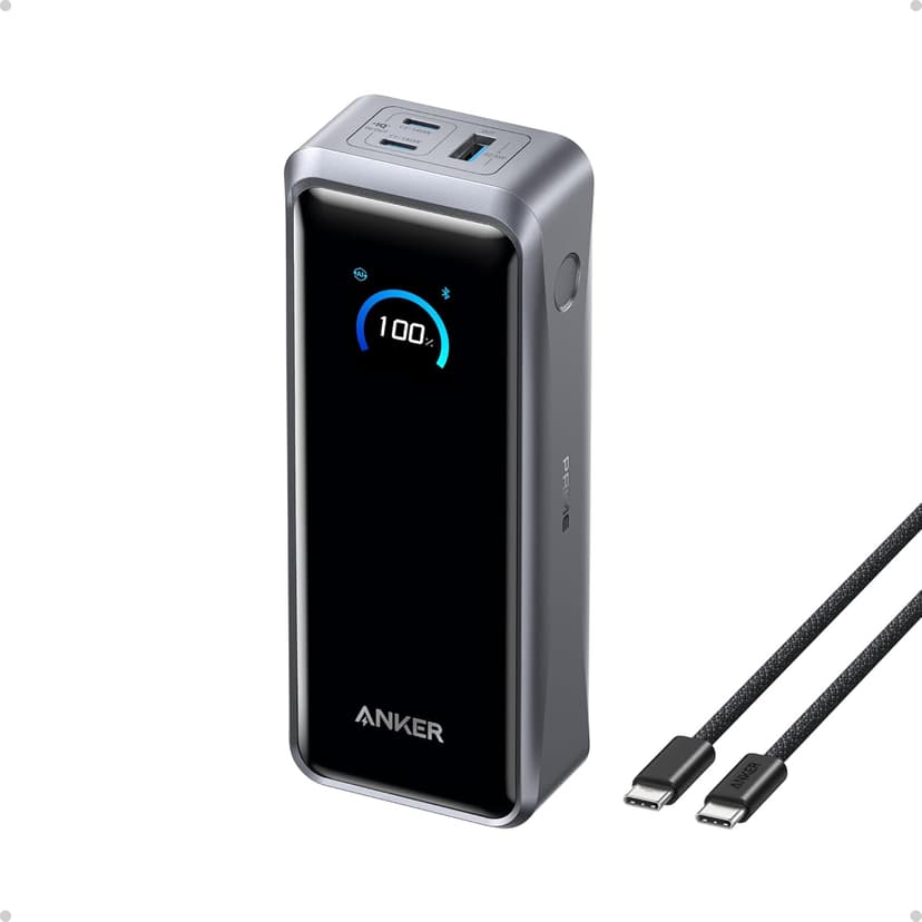 Anker Prime Batterie Externe 26250 mAh, Chargeur Portable 3 Ports, Sortie Max 300 W, Charge Bilatérale, Autorisée en Avion, Application, pour MacBook, iPhone séries 17 16 et Plus (Base Non Incluse) - 1