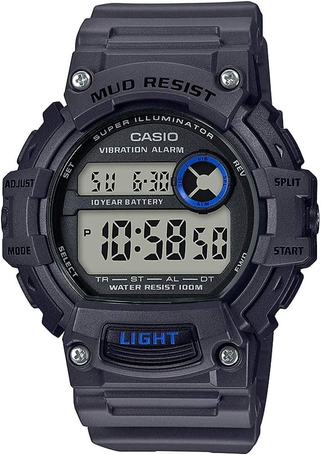 Casio Mud Resistant 10-Year Battery, Black, Quartz Movement - 1