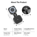 AMAZEAR 2-in-1 Quick Mount for Insta360 GO Ultra Accessories, Metal Bracket Insta 360 Magnetic and Suction Cup Adapter Holder with Super-Strong Magnets, Seamless, Compact, Lightweight, Black - 8