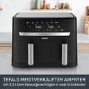 Tefal Dual Fryer without oil, 8.3 L capacity, 2 drawers of 5.2 L and 3.1 L, 7 automatic programs, digital screen, air fryer EY901810 - 2