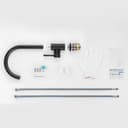 CECIPA Faucet kitchen black 360° rotatable, high pressure kitchen faucet black, mixer tap kitchen with high arc, single lever tap, sink fitting stainless steel, G3/8 connection fixture - 8